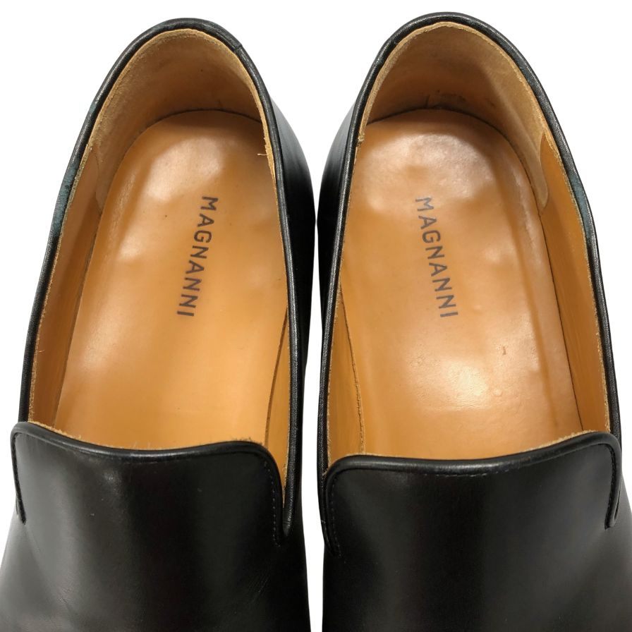 マグナーニ レザーシューズ スリッポン 13173 レザー ブラック メンズ サイズ40 MAGNANNI 約25.0cm【AFC34】