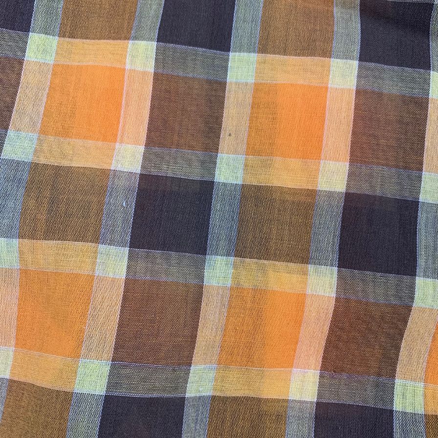 美品◆タウンクラフト 60-70S 開襟シャツ PENN-PRESTタグ チェック メンズ サイズL TOWNCRAFT 【AFB24】