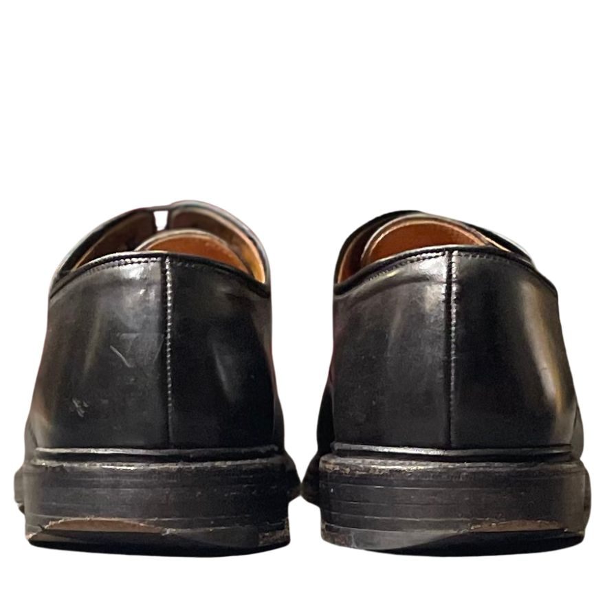 クロケット&ジョーンズ レザーシューズ グラスメア プレーントゥ コードバン ブラック メンズ サイズUK7E CROCKETT&JONES ビジネスシューズ 約26.0cm【LA】【中古】