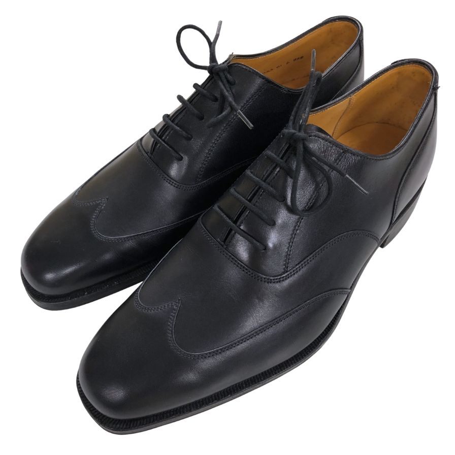 グレンソン レザーシューズ ブラインドブローグ 英国製 ブラック メンズ サイズ6E GRENSON ビジネスシューズ 約24.5cm【LA】【中古】
