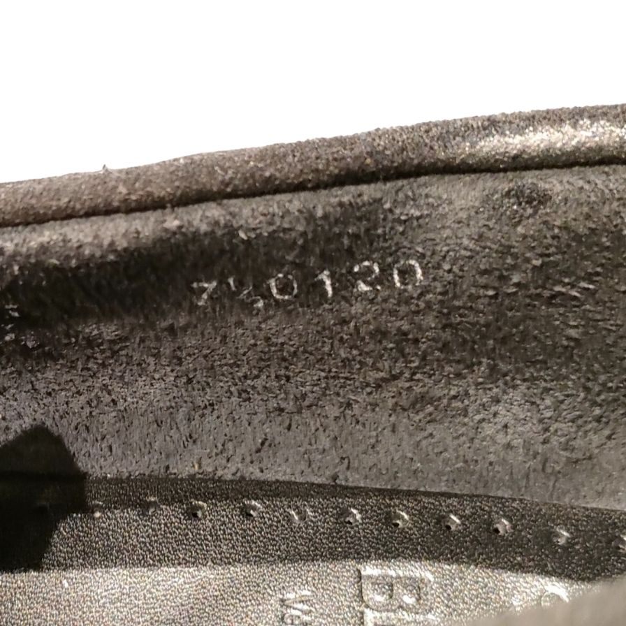 パラブーツ BEAMSF レザーデッキシューズ バース カーフスエードコンビ ブラック メンズ UK7.5 PARABOOT BARTH デッキシューズ 約26.0cm【LA】【中古】