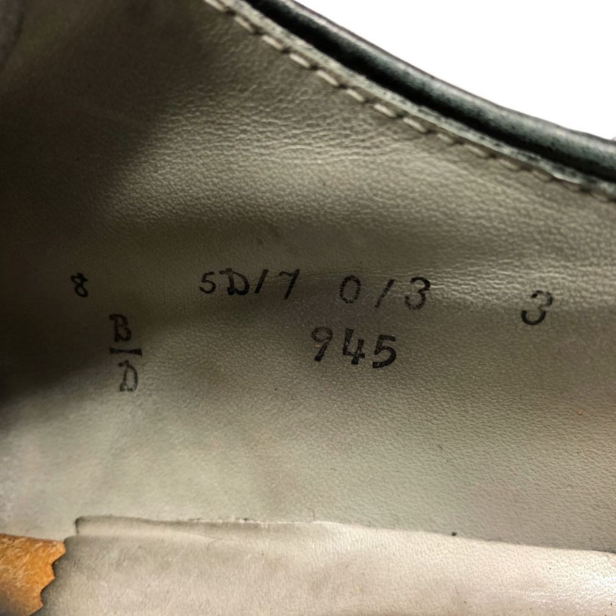 オールデン レザーシューズ 945 グレインレザー メンズ サイズ 8D ブラック Alden ビジネスシューズ 約26.0cm【LA】【中古】