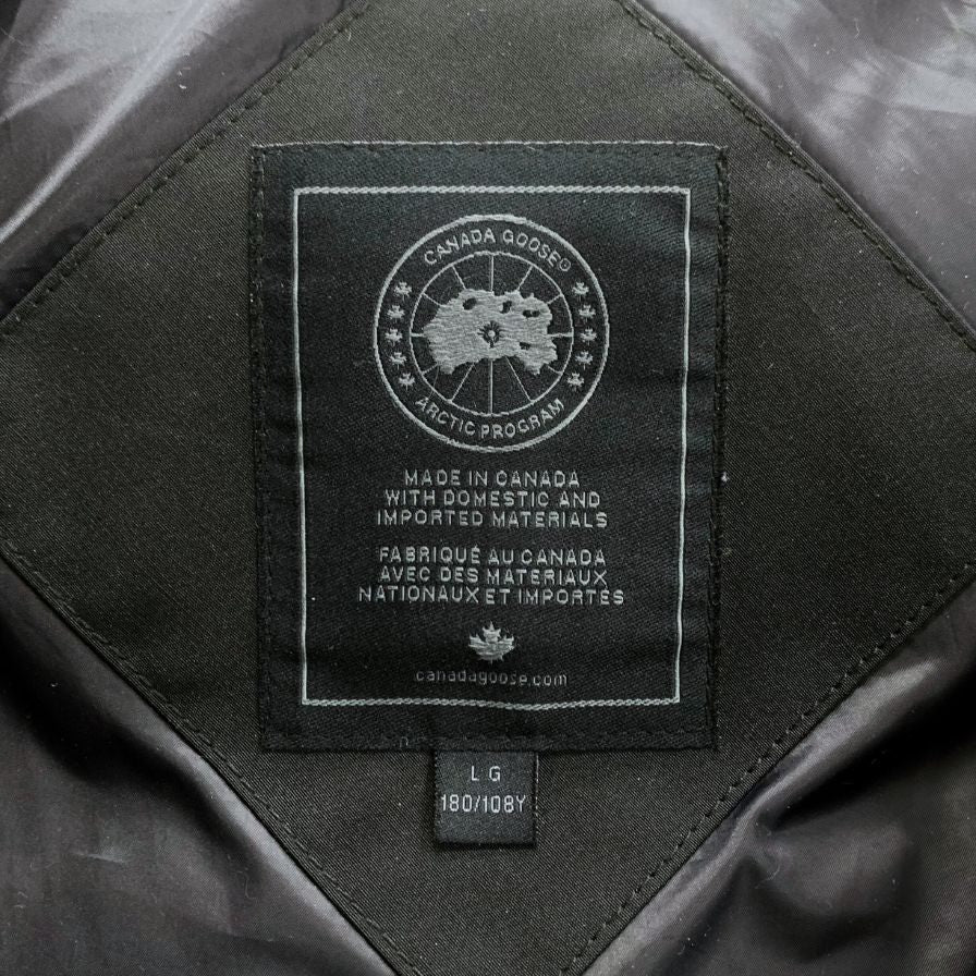 美品◆カナダグース ダウンジャケット ウィンダムパーカー 3808MB サイズL ブラック メンズ CANADA GOOSE 【AFA7】