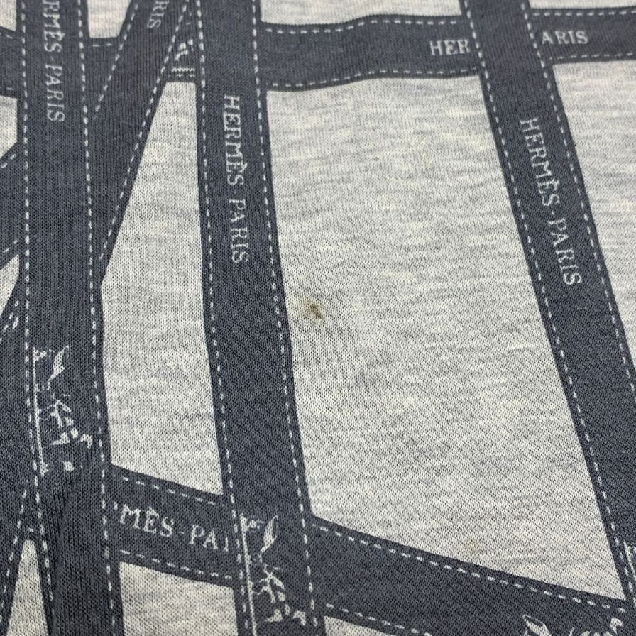 中古◆エルメス マルジェラ期 長袖Tシャツ ボルデュック グレー レディース サイズXL HERMES 【AFB6】