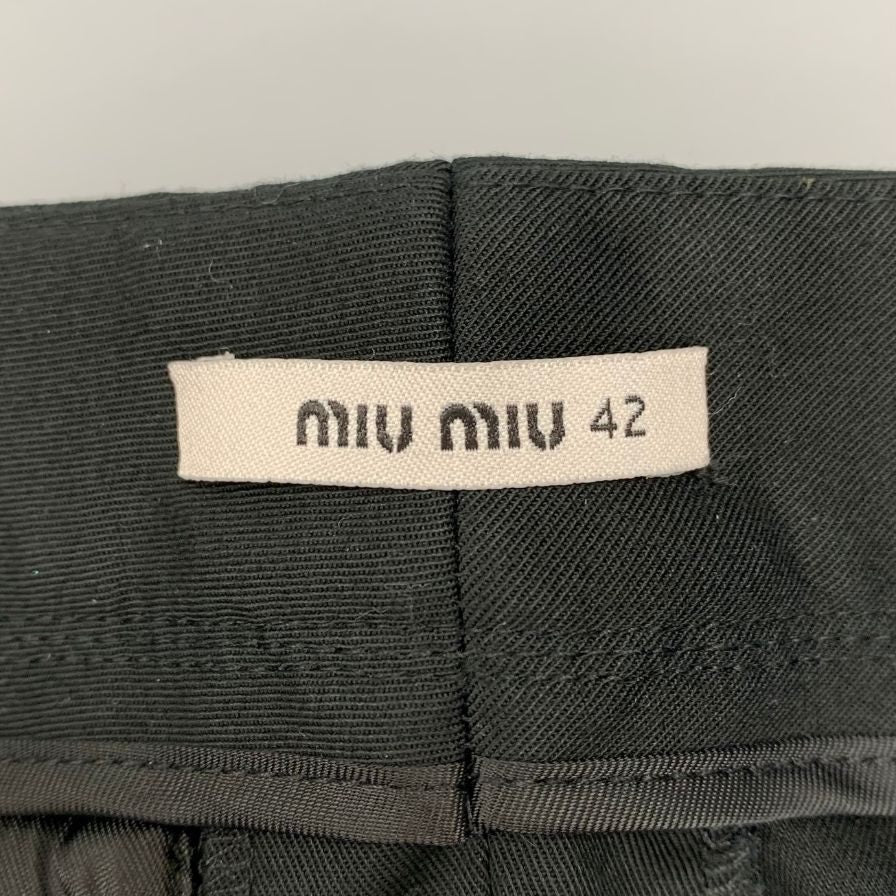 ミュウミュウ スラックス 現行 ブラック サイズ42 DNA413 メンズ MIUMIU 【AFB22】