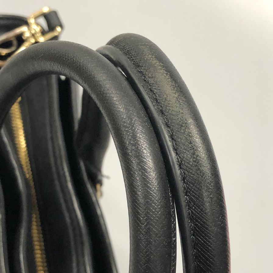 トリーバーチ 2way ハンドバッグ ショルダーバッグ ブラック レザー Tory Burch【AFE6】