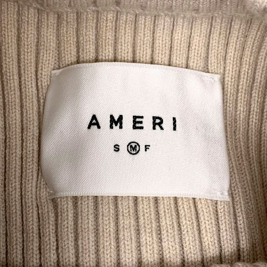 美品◆アメリ ニットワンピース ローゲージ アイボリー レディース サイズM AMERI 【AFB30】