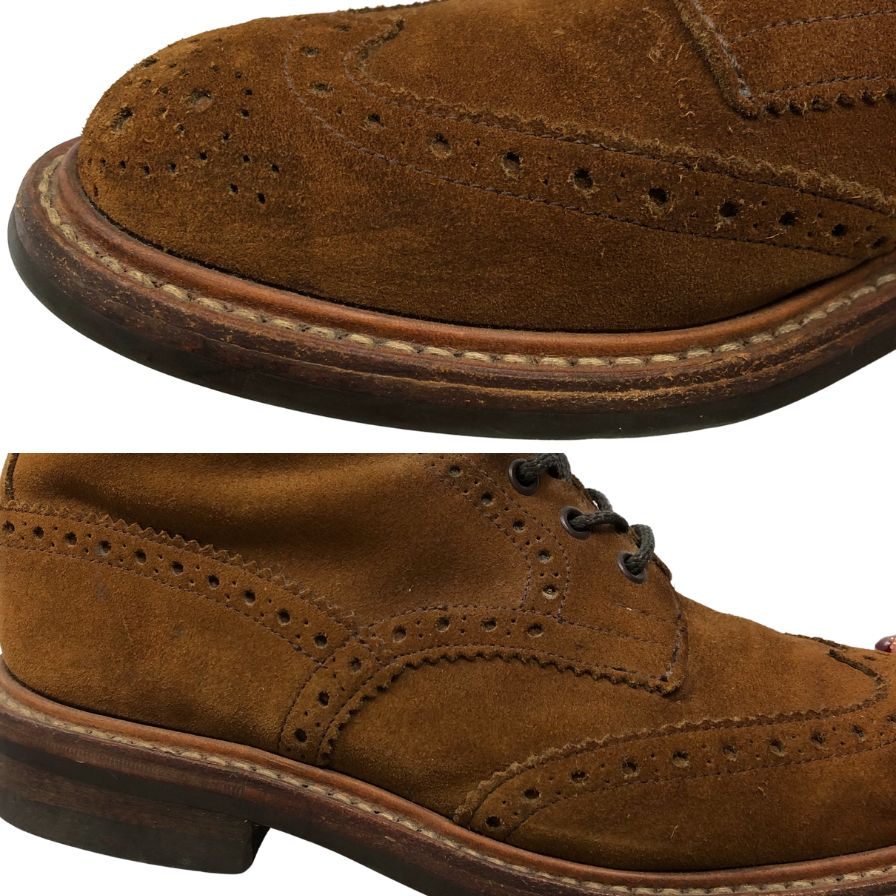 トリッカーズ カントリーブーツ 2508 モールトン スエード サイズUK7 ブラウン Tricker`s ブーツ 約25.5cm【LA】【中古】