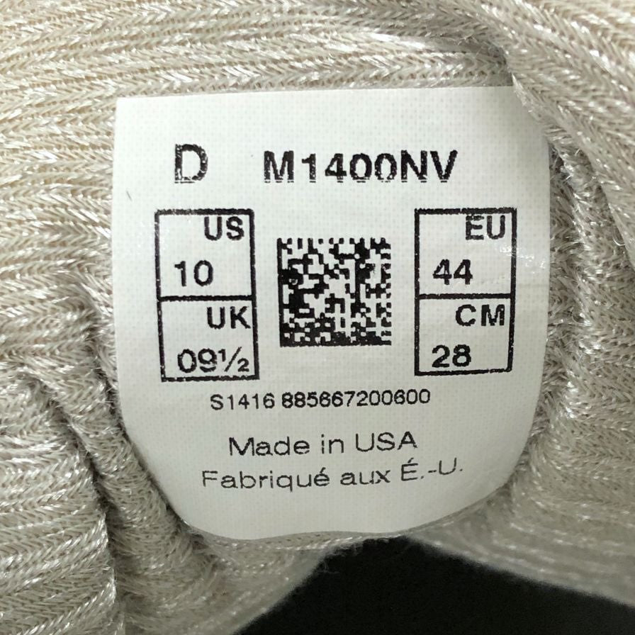 ニューバランス スニーカー M1400NV アメリカ製 ネイビー系 サイズ28cm new balance 約28.0cm【AFC47】