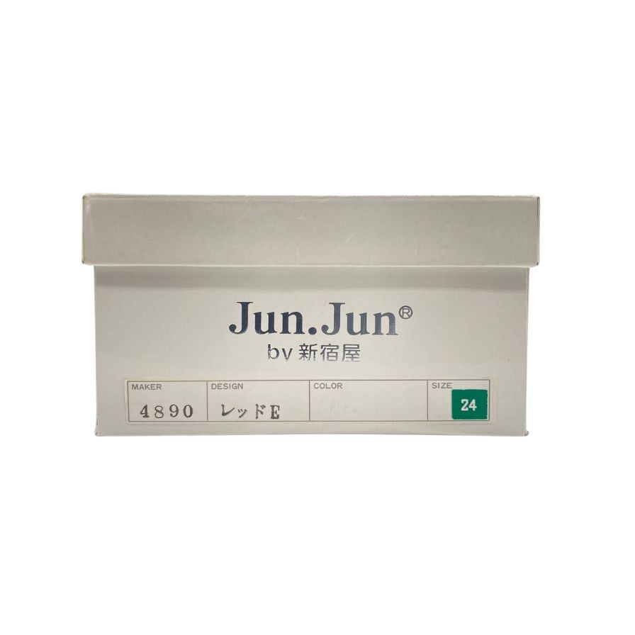 ジュンジュンバイ新宿屋 レザーパンプス レザー 4890 レッド サイズ24cm レディース Jun.Jun by shinjukuya 約24.0cm【7-9】