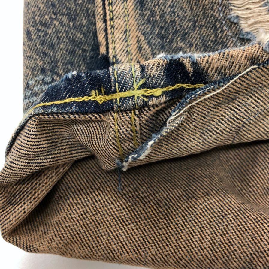 リプレゼント ワイドデニム パンツ バギー ダメージ加工 メンズ サイズ36 ブルー REPRESENT 【AFB28】