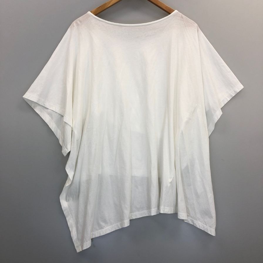 極美品◆イッセイミヤケ レイヤードTシャツ ホワイト サイズ2 レディース IM12JK721 ISSEY MIYAKE 【AFB45】