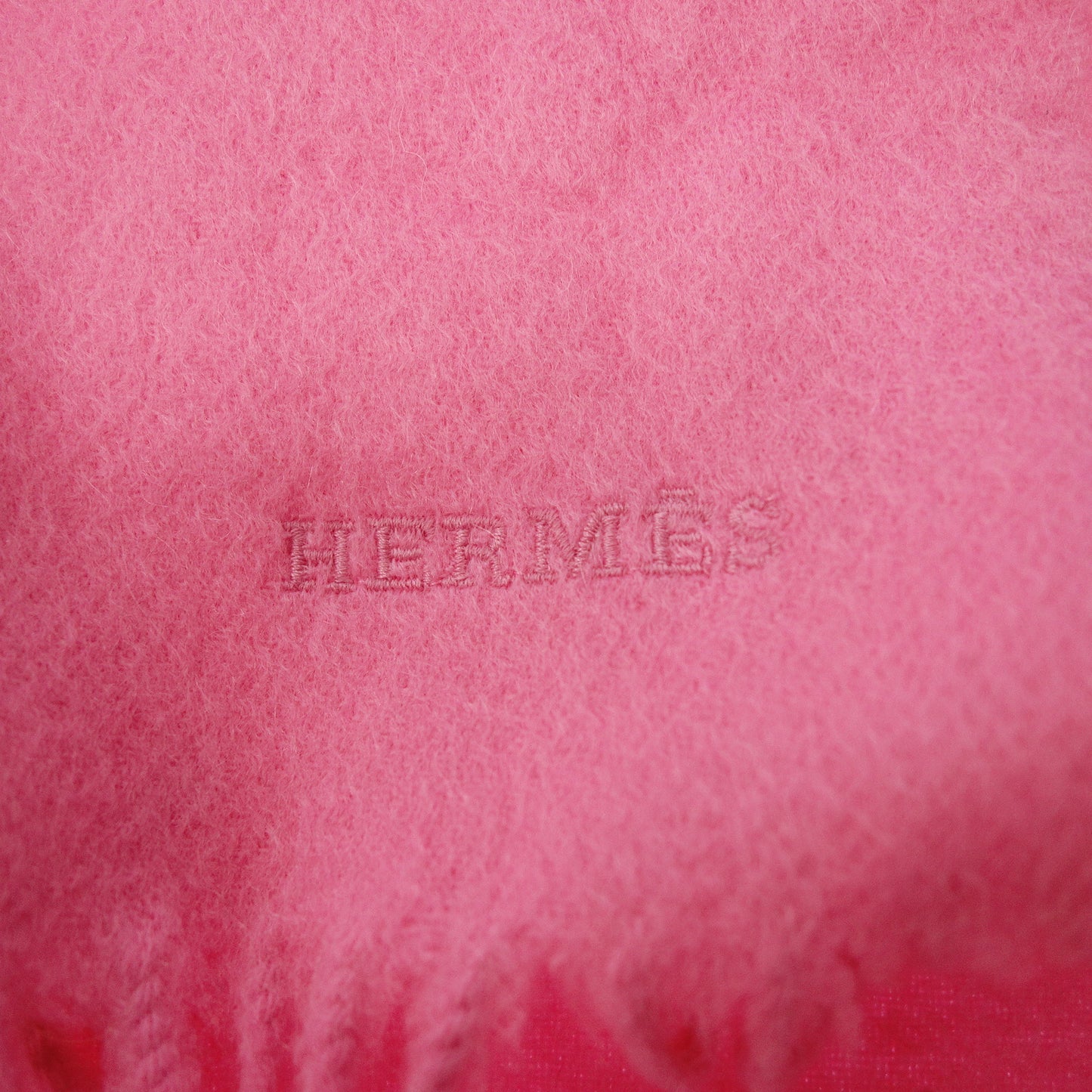 極美品◆エルメス カシミア エシャルプ ティセ ピンク マフラー HERMES【AFI23】