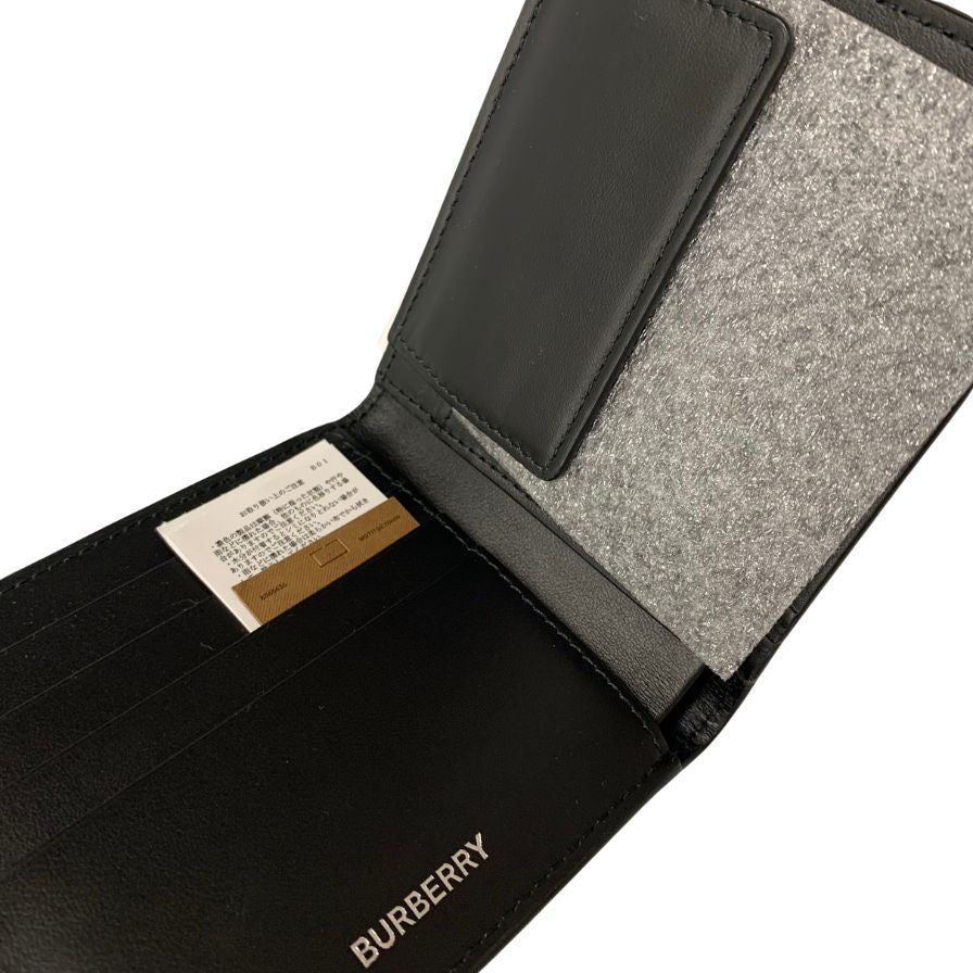 新品同様◆バーバリー ノバチェック柄 二つ折り コンパクトウォレット サフィアーノ BURBERRY【AFI15】