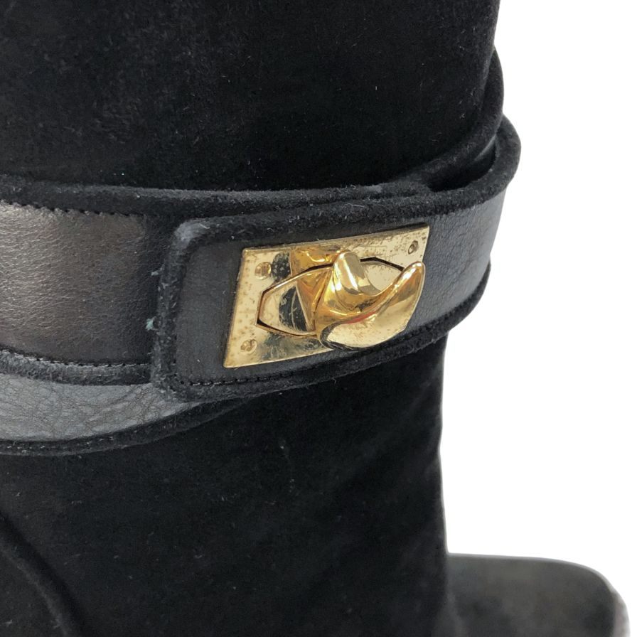ジバンシィ ブーツ スエード ブラック レディース サイズ36 GIVENCHY 約22.5cm【AFC35】