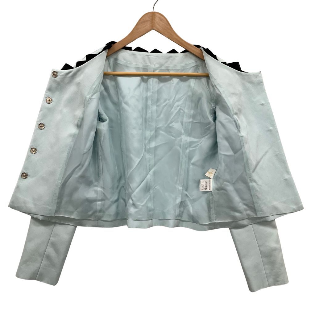 美品◆ハロッズ セットアップ スカート 18500021 シルク ブルー サイズ2 レディース Harrods 【AFB48】