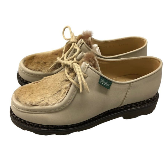 パラブーツ チロリアンシューズ 130471 ミカエル ラパン ファー サイズUK4 レディース ベージュ系 Paraboot MICHAEL LAPIN  約23.0cm【LA】【中古】