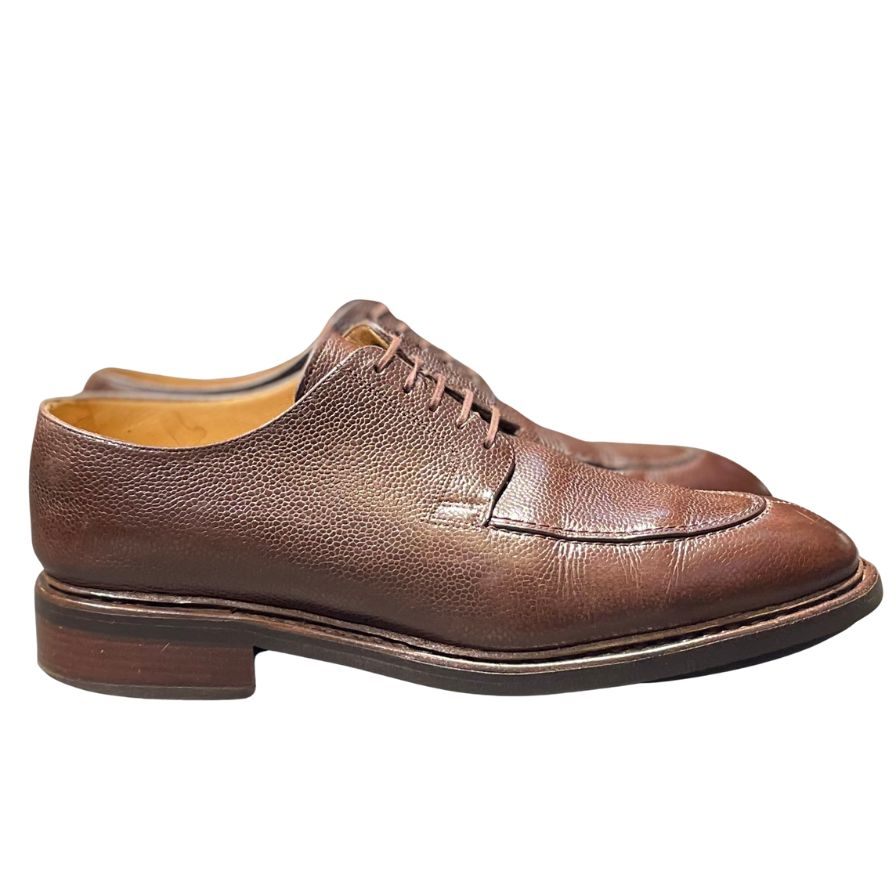 パラブーツ レザーシューズ ルソー Uチップ シボレザー メンズ サイズUK7 ブラウン PARABOOT ROUSSEAU ビジネスシューズ 約25.5cm【LA】【中古】