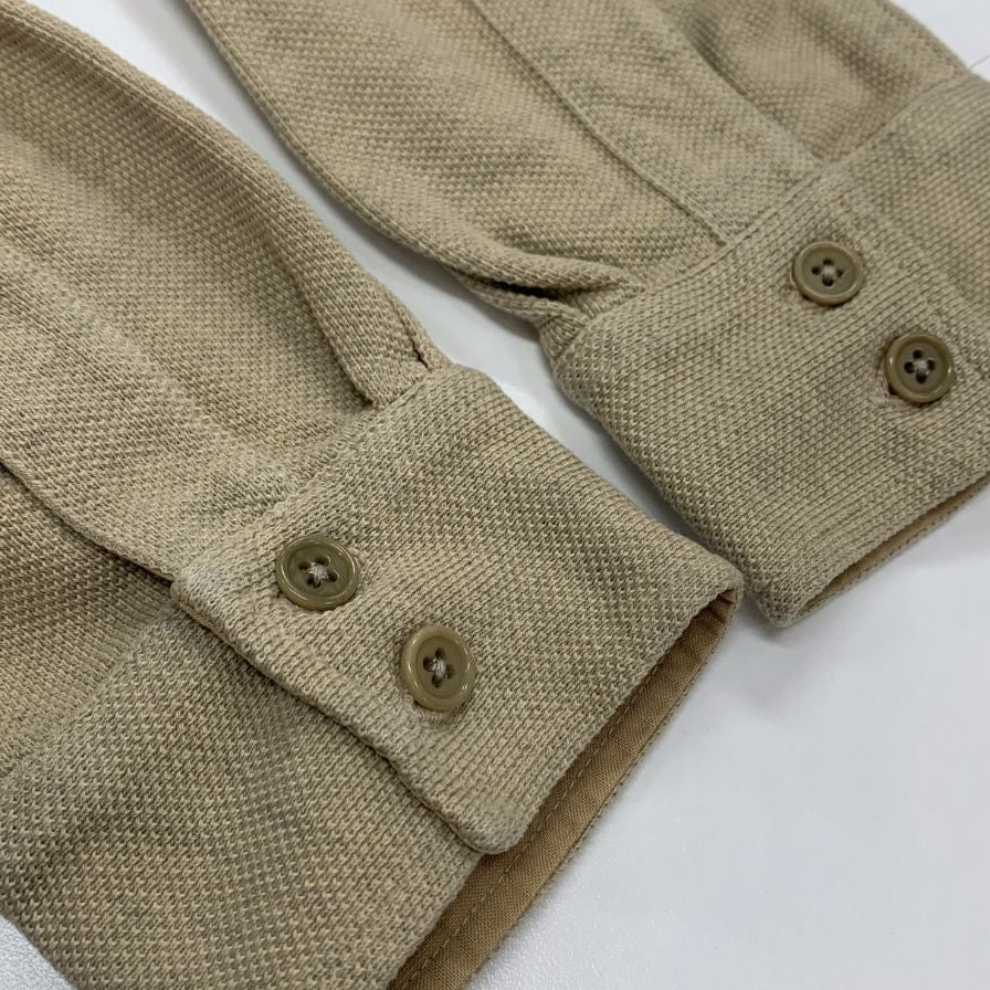 美品◆ダブルアールエル ラルフローレン ワークシャツ エポーレット メンズ サイズS ベージュ RRL RALPH LAUREN 【AFB18】
