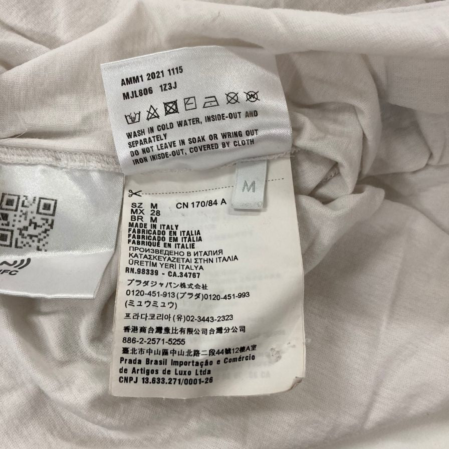美品◆ミュウミュウ ロングスリーブTシャツ Mサイズ(170)MJ806 1Z3J MIUMIU 【AFB20】
