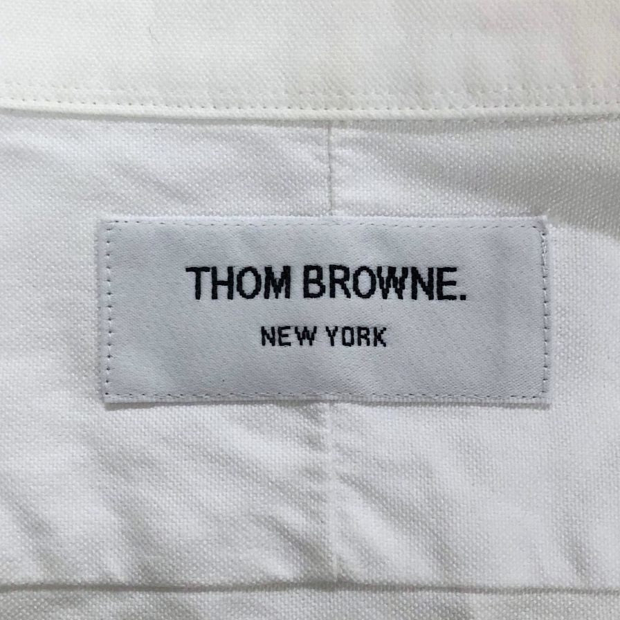 美品◆トムブラウン ボタンダウンシャツ コットン サイズ2 メンズ ホワイト THOM BROWNE 【AFB45】