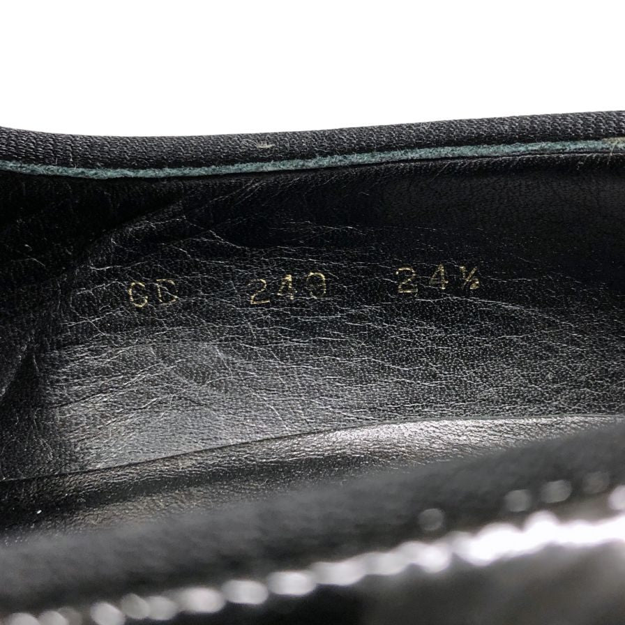 クリスチャンディオール ムッシュ ドレスシューズ レディースサイズ 24 1/2 ブラック Christian Dior 約24.5cm【AFD6】
