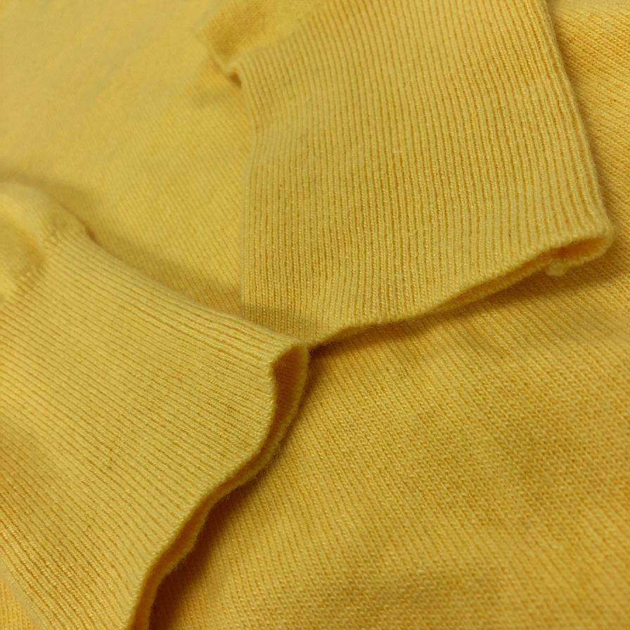 美品◆バランタイン ニット クルーネック カシミア イエロー サイズ46 メンズ BALLANTYNE 【AFB4】