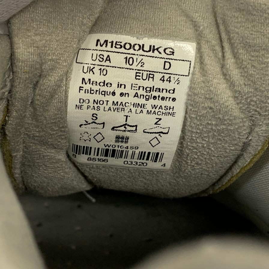中古◆ニューバランス スニーカー M1500UKG ローカット グレー×ネイビー メンズ サイズ28cm NEW BALANCE【AFC2】