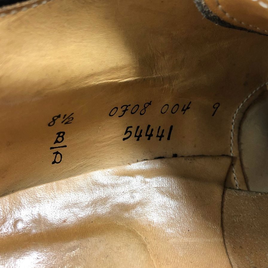 オールデン レザーシューズ 54441 Vチップ カーフ サイズ8.5 ブラウン メンズ ALDEN 約26.5cm【AFC35】