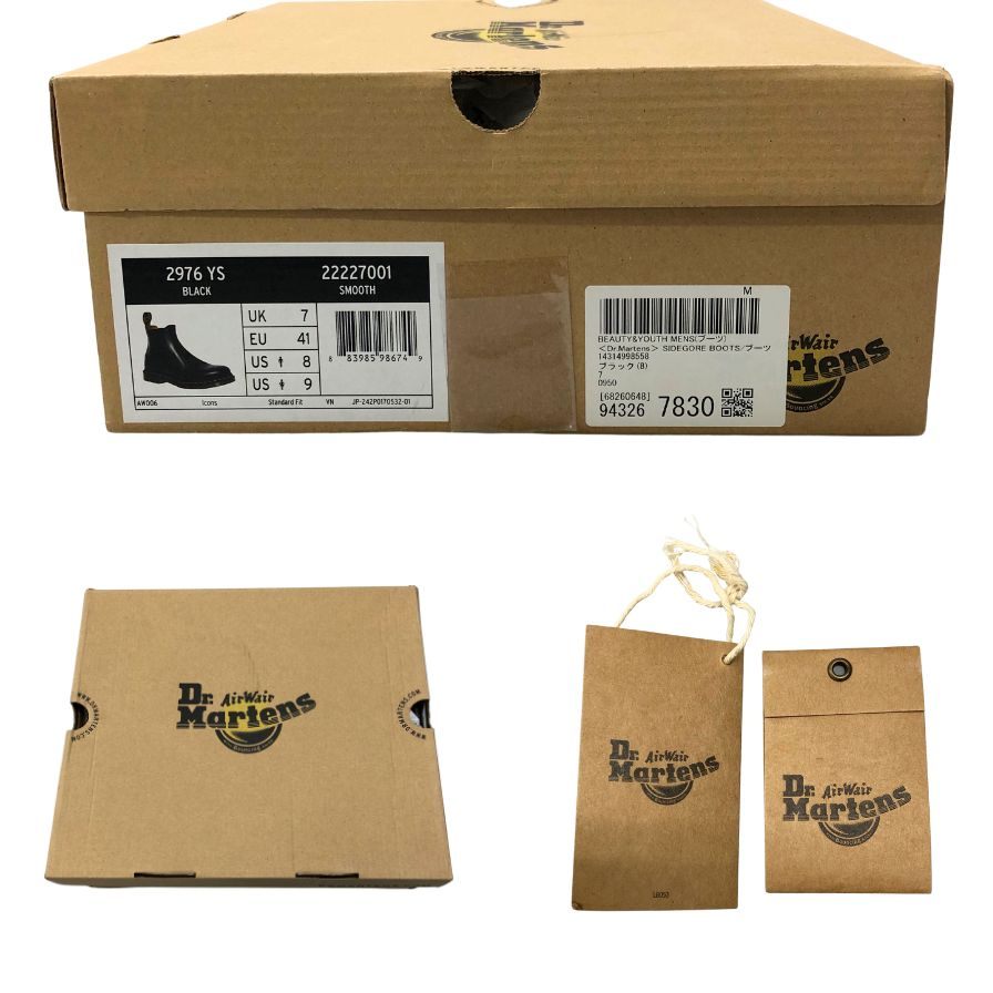 ドクターマーチン サイドゴアブーツ ブラック メンズ サイズUS8 Dr.Martens 約26.0cm【AFD5】