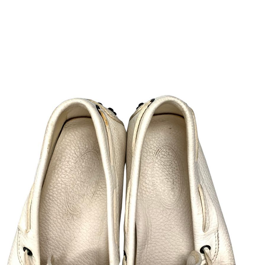 中古◆トッズ ドライビングシューズ レザー ホワイト サイズ8 メンズ TOD'S【AFC44】