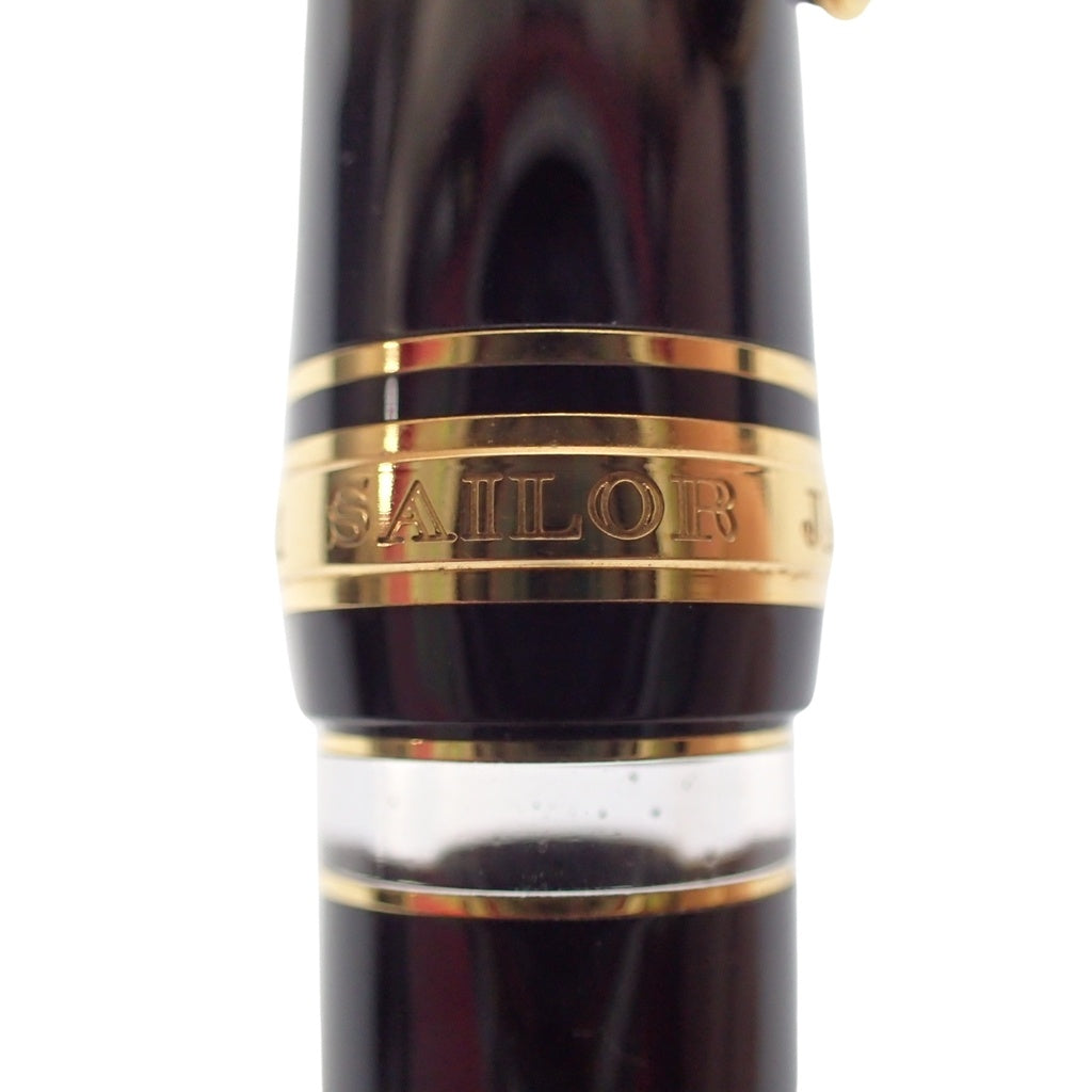 極美品◆セーラー 万年筆 FOUNDED 1911 ペン先21K ブラック SAILOR【AFI14】