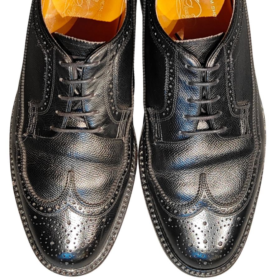 フローシャイム レザーシューズ インペリアル ケンムーア ウイングチップ グレインレザー ブラック メンズ サイズUS9 FLORSHEIM ビジネスシューズ 約27.0cm【LA】【中古】