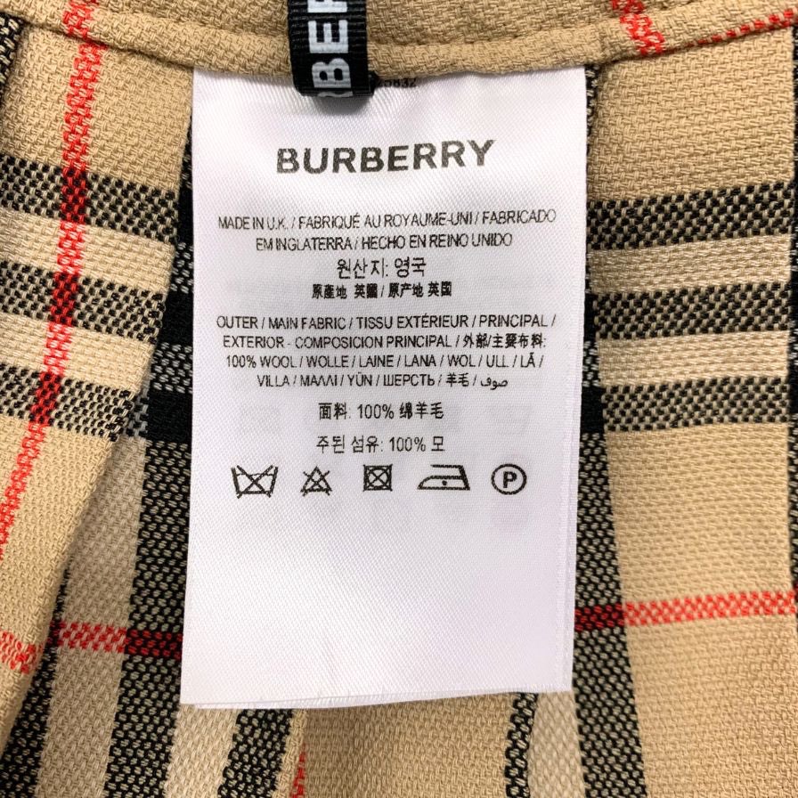 バーバリー スカート ノバチェック カットオフ ベルト ミニスカート プリーツ 現行 ベージュ系 レディース サイズUK6 BURBERRY LONDON【AFB40】