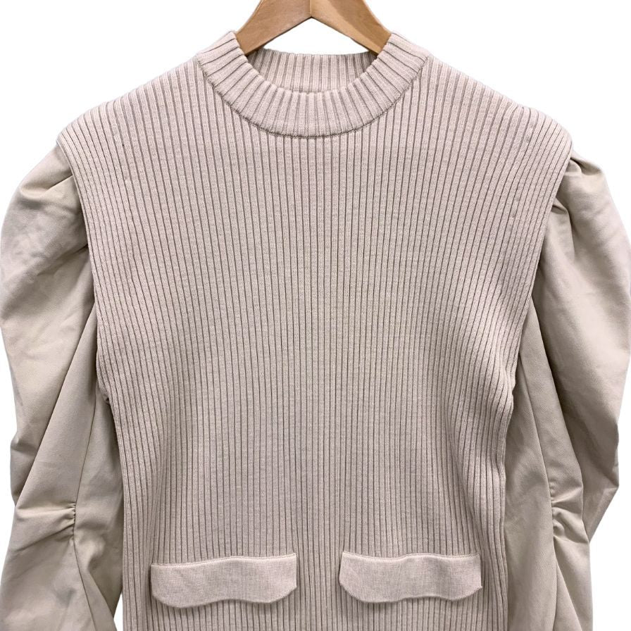 美品◆アメリ ニットワンピース ローゲージ アイボリー レディース サイズM AMERI 【AFB30】