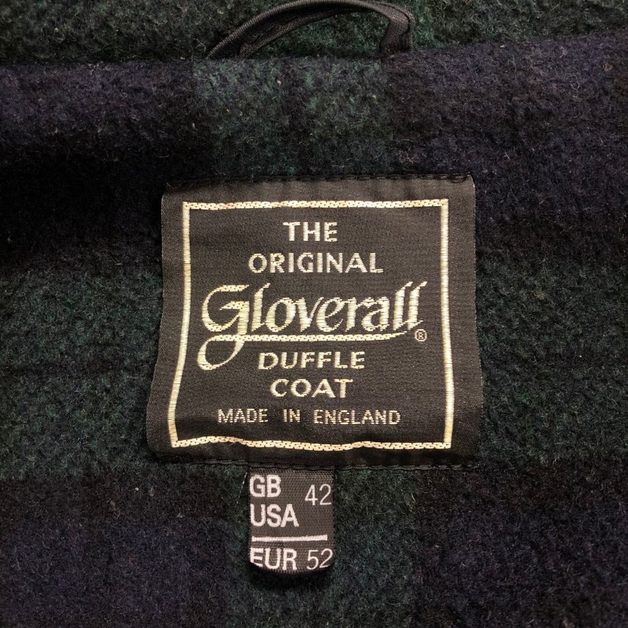 美品◆グローバーオール 80年代 イングランド製 ネイビー ウール メンズ サイズ52 gloverall 【AFA19】