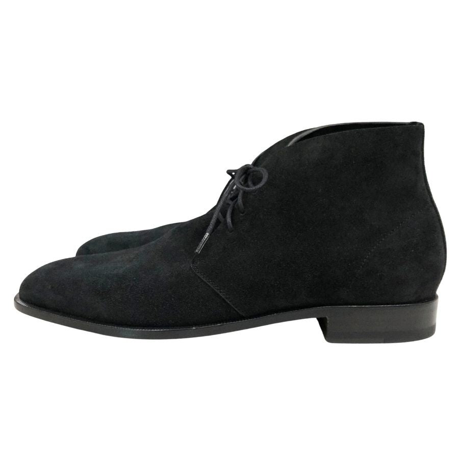 マノロ ブラニク チャッカブーツ スエード サイズ8 メンズ ブラック MANOLO BLAHNIK 約25.0cm【AFC1】