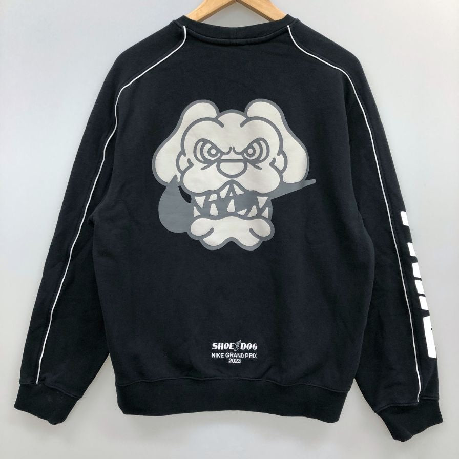 中古◆ナイキ スウェット トレンドコレクション SHOE DOG バックプリント ブラック メンズ サイズS NIKE 【AFB24】
