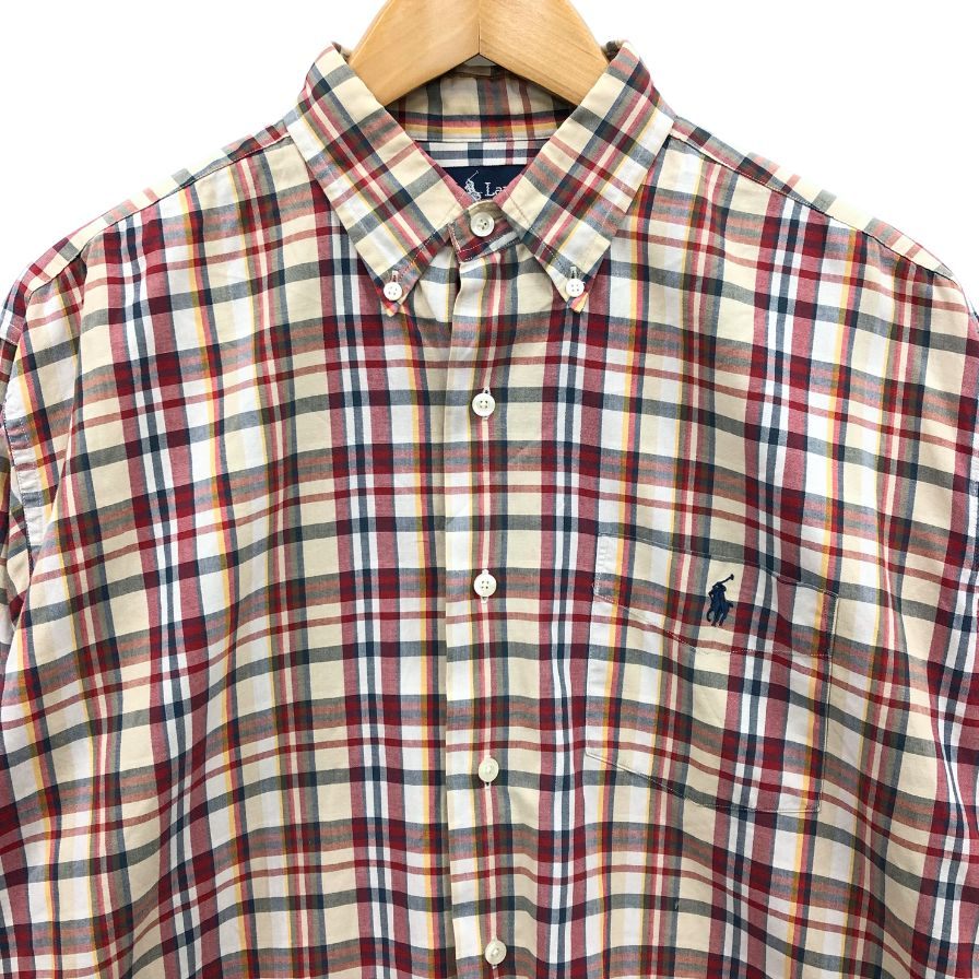 美品◆ラルフローレン 90S チェックシャツ ヴィンテージ マルチカラー メンズ サイズM RALPH LAUREN 【AFB50】