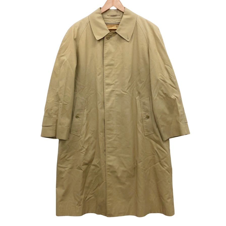 バーバリー バルカラーコート 90S 旧タグ イングランド製 ライトベージュ メンズ サイズM程度 Burberry【LA】