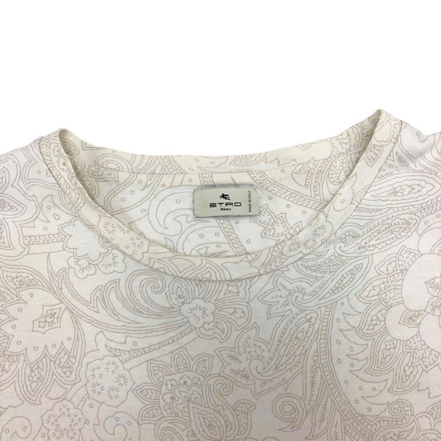 美品◆エトロ 半袖Tシャツ 総柄 サイズXXL メンズ ホワイト ETRO 【AFB20】