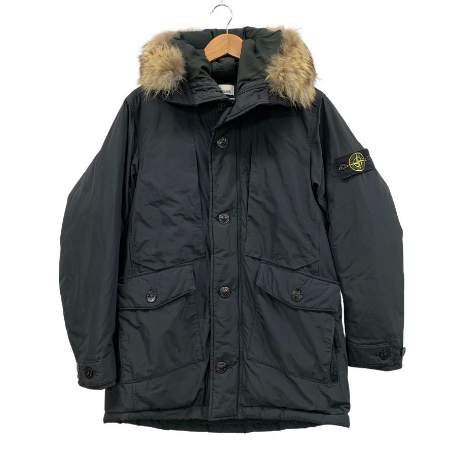 美品◆ストーンアイランド ダウンジャケット マイクロレプス ファーダウン ブラック サイズM Stone Island 【AFA7】