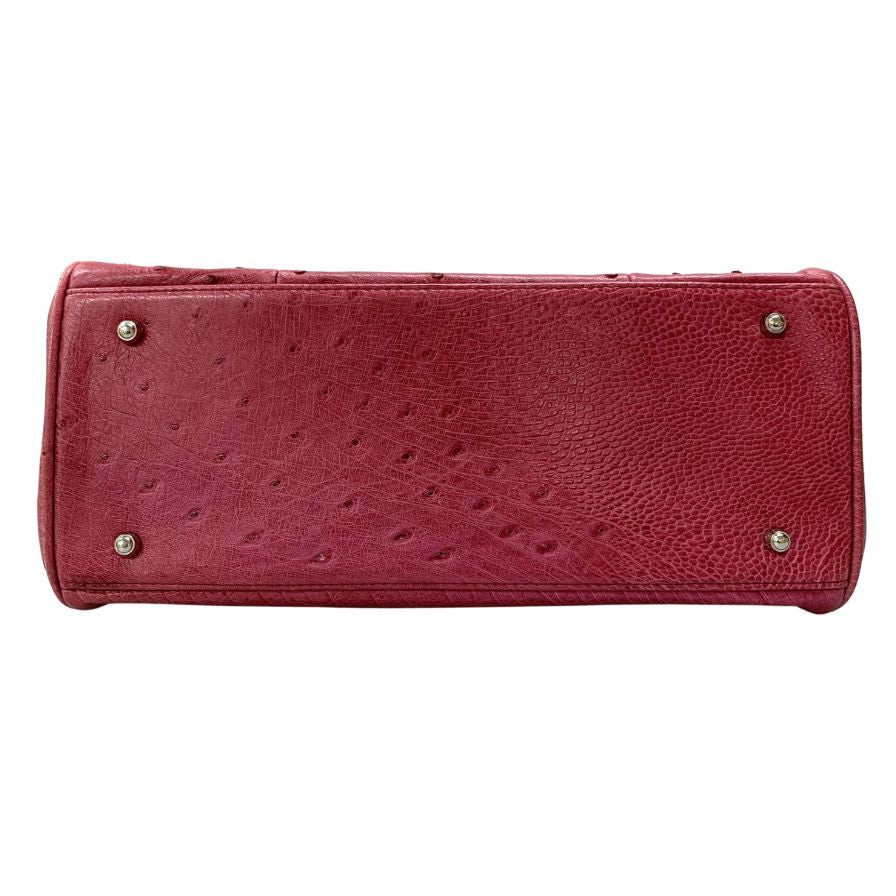 オーストリッチ スキン トートバッグ レディース ピンク OSTRICH SKIN【AFE5】
