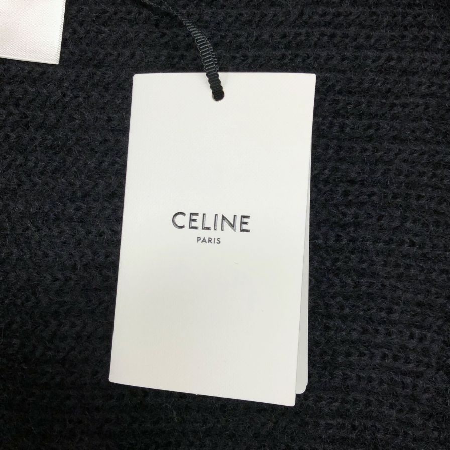 新品同様◆セリーヌ バイ エディスリマン モヘア クルーネック セーター 2AB05599S ブラック サイズL メンズ CELINE 【AFB31】
