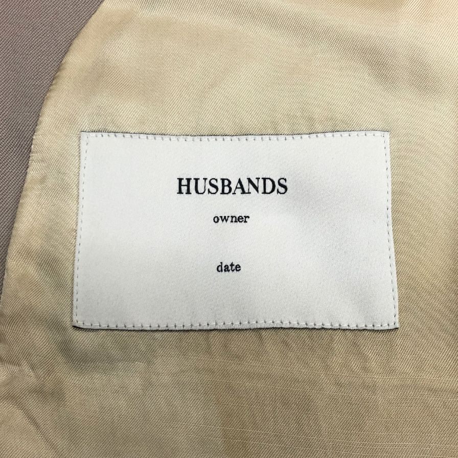 中古■ハズバンズ ウール テーラードジャケット メンズ サイズ50 ベージュ HUSBANDS 【AFB14】