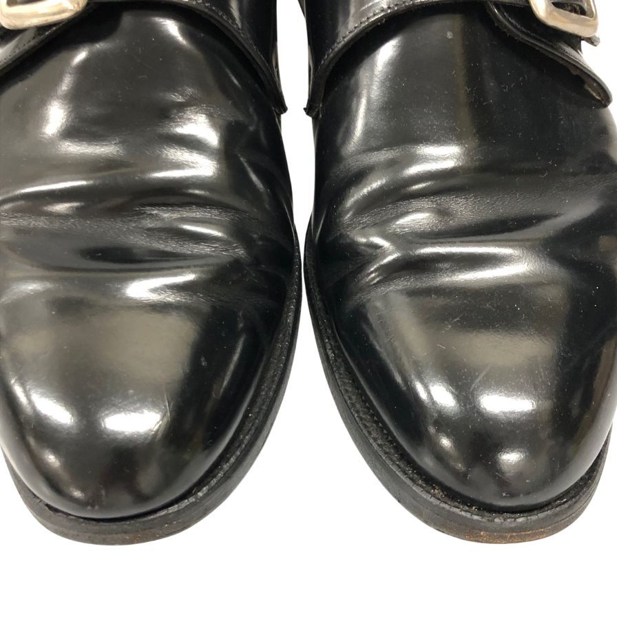 中古◆チーニー レザーシューズ シングルストラップ メンズ サイズ7.5 ブラック CHEANEY【AFC43】