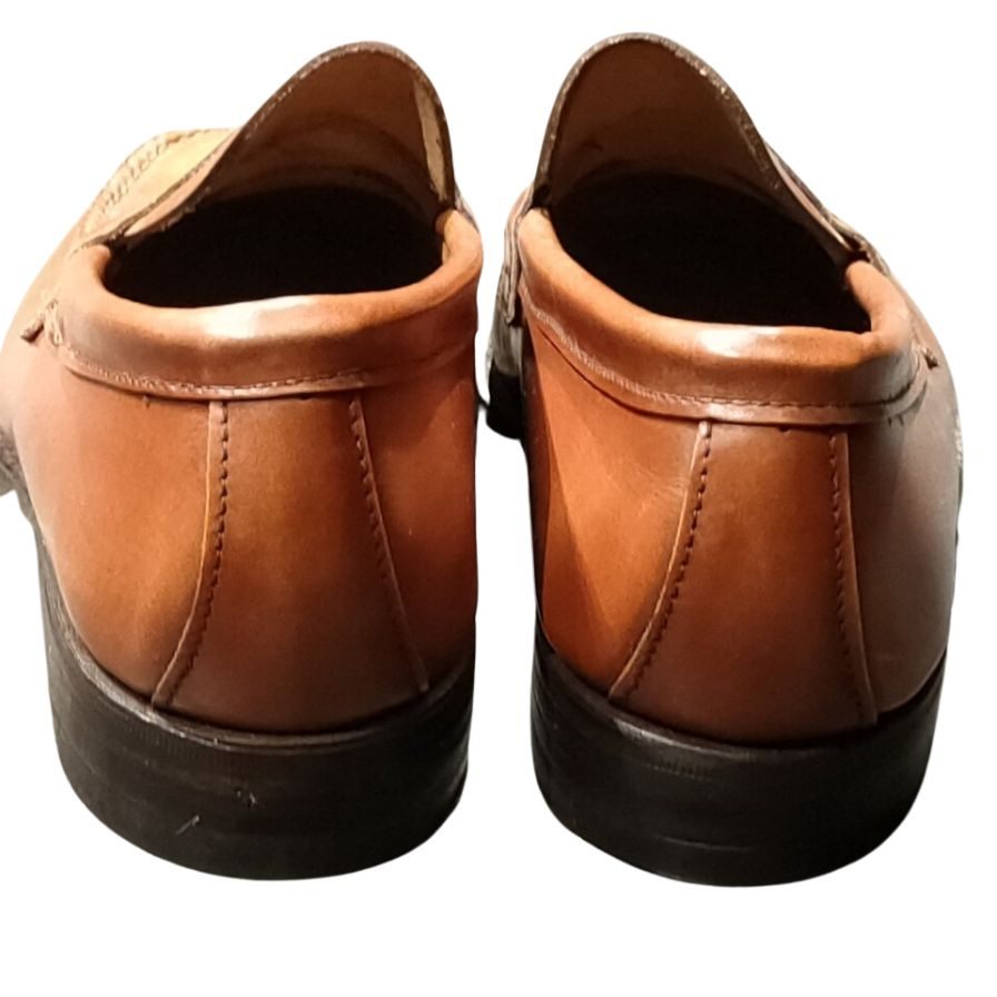 ジョンストン&マーフィー レザーシューズ アンラインド ペニーローファー 99780 ブラウン メンズ サイズ6.5E JOHNSTON&MURPHY 約25.0cm【LA】【中古】