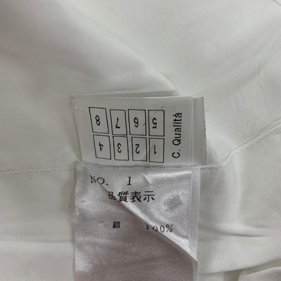 美品◆バルバ シャツ 長袖 ホワイト コットン サイズ40 メンズ BARBA 【AFB16】