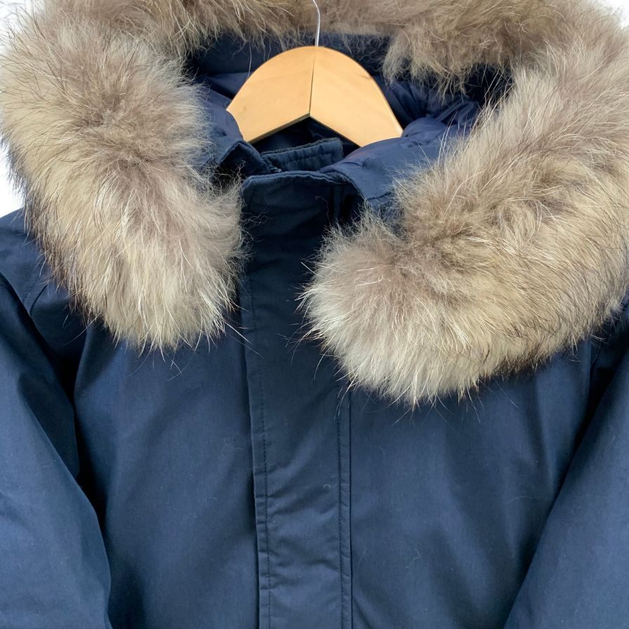 極美品◆ピレネックス ダウンジャケット ANNECY FUR ネイビー メンズ サイズJP XS PYRENEX 【AFF20】
