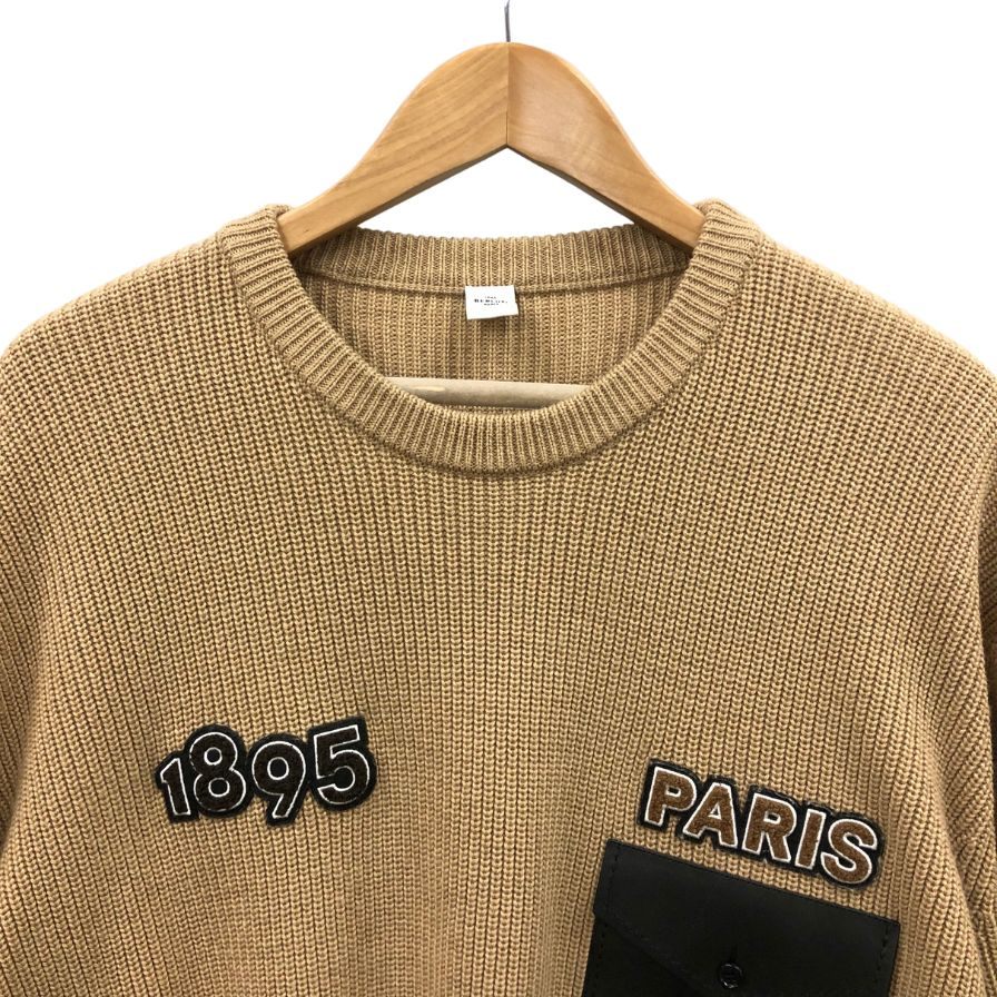 極美品◆ベルルッティ クルーネックニット ウール ベージュ系 メンズ サイズXL BERLUTI 【AFB43】